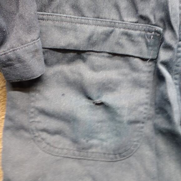 Men Flame Resistant FR Long Utility Coverall Blue - Picture 15 of 15